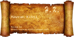 Havran Kitti névjegykártya